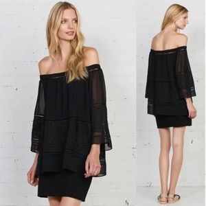 $238 Bailey 44 Black Cupid Off The Shoulder Dress